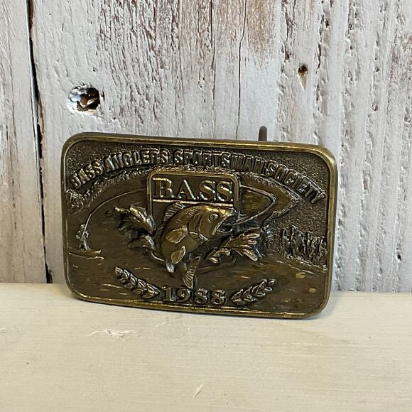 1988 BASS Bassmaster Belt Buckle Bass Anglers Sportsman Society Fishing - Picture 2 of 9